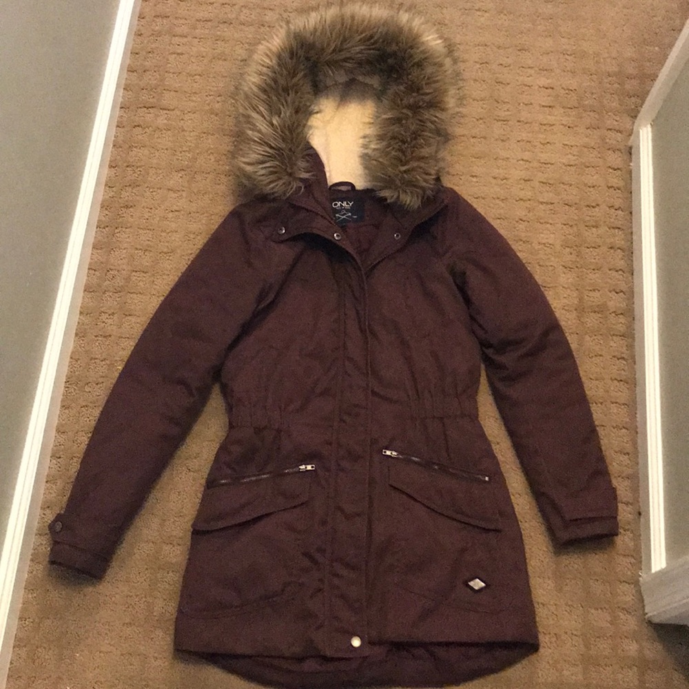 ASOS Brown Parka w Fur and Sherpa Lined Hood🌼